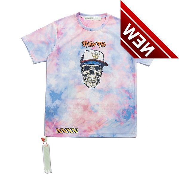 

50% off discount 2022 summer off new trend printed skull short sleeve round neck t-shirt for men and women, White;black