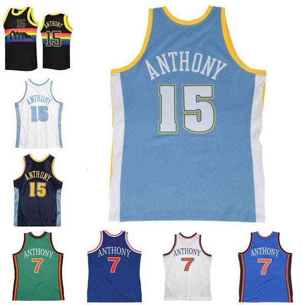 

stitched classic retro jersey carmelo 7 anthony mitchell and ness 2003-04 11-12 basketball jerseys men women youth s-6xl, Black