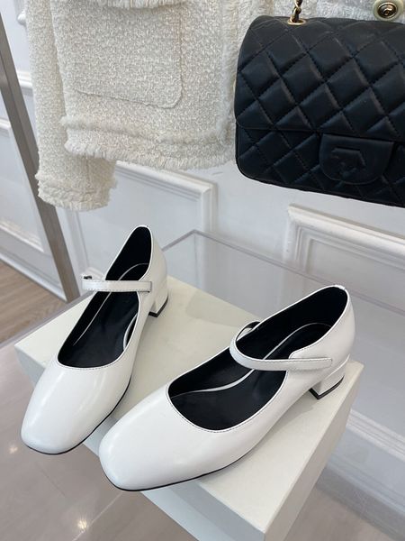 

mary jane women's shoes french retro thick heel single shoes summer jk high heels medium and small leather shoes 0407, Black