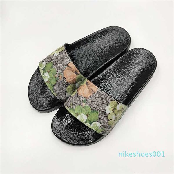 

designer rubber slipper slide sandal men slippers gear bottoms flip flops women striped beach causal slip 35-48 az11, Black