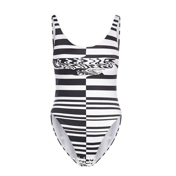 

women's swimwear 21 year letter one piece bathing suit spring beach swimsuit, White;black