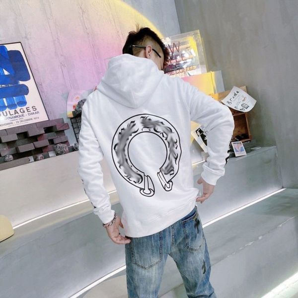 

fashion luxury mens hoodies designer classic zipper ch sweatshirts horseshoe sanskrit cross print pullover hooded sweater women jacket 37q2, Black