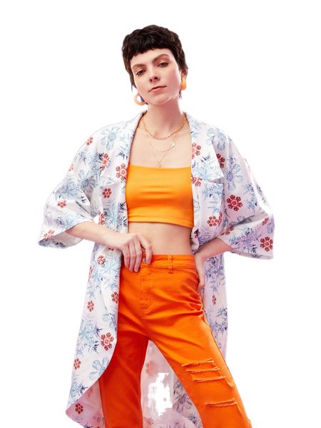 

x hangmo xie snowflake print lapel neck drop shoulder coat m2iy#, Black