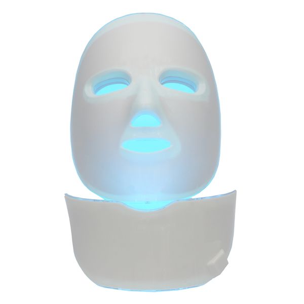 Corea 7 colori Led Photon Light Therapy Maschera per la pelle Bellezza Foto Luce Rughe Rimozione dell'acne Sheild con trattamento del collo