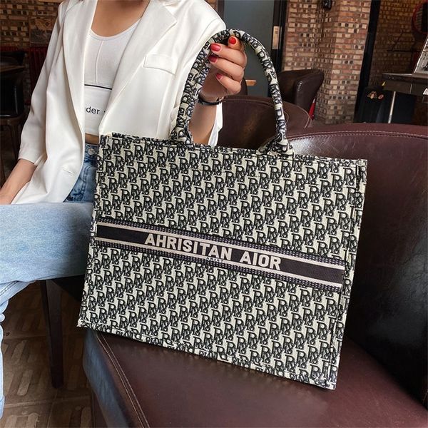 

12% off 2022 new fashion trendy bags net star same canvas large capacity women short haul handbag shopping tote