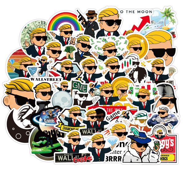 

100pcs stock wall street bets lapstickers graffiti decals bike travel luggage phone case guitar waterproof cool