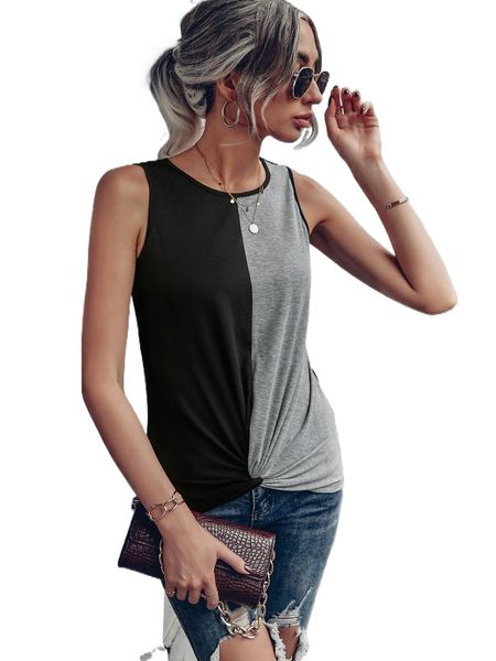 

two tone twist front tank 37zr#, White