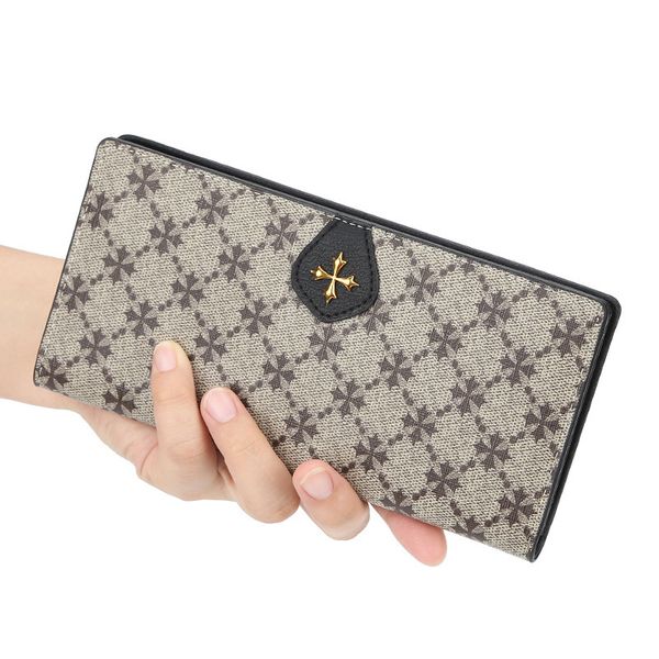 

korean zip ladies long wallet clutch wallet for women, Red;black
