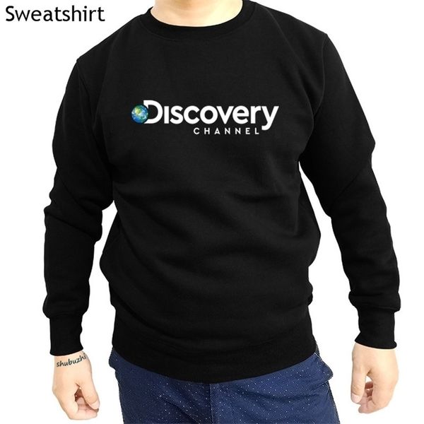 

fashion sweatshirt trendy cool men's discovery channel black cotton hoodies 220402