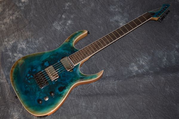 

electric guitar 6-string multi-color tiger pattern elm body rosewood fingerboard silver accessories level guitar supp