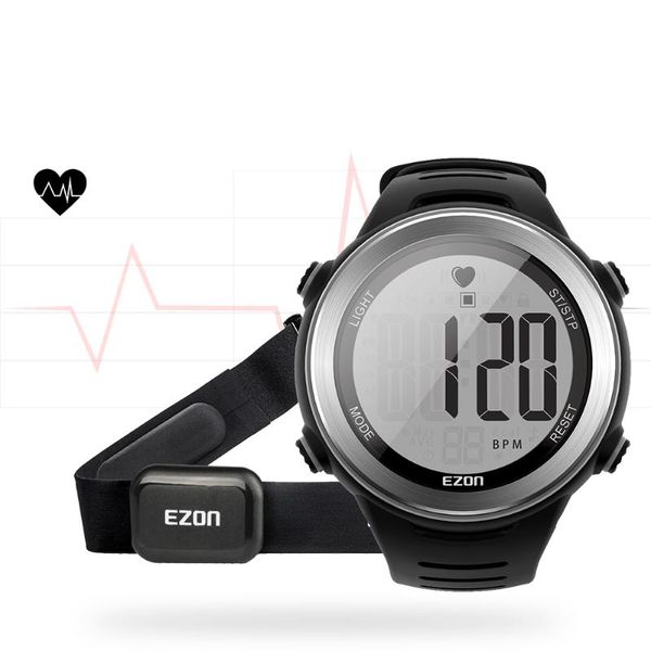 Orologi da polso Cardiofrequenzimetro Orologi sportivi da corsa con cinturino pettorale Uomo Donna Orologio digitale Allarme Cronometro Sport Fitness 50M Impermeabile