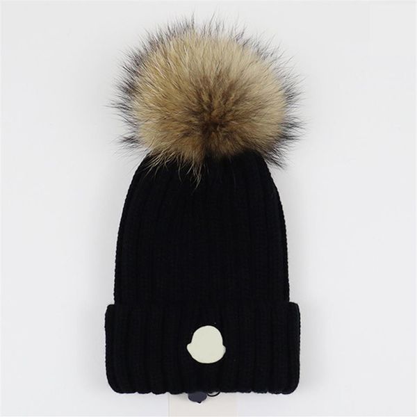 

knitted fur pom hat fashion designer skull cap letters beanie men and women cashmere 39t, Blue;gray