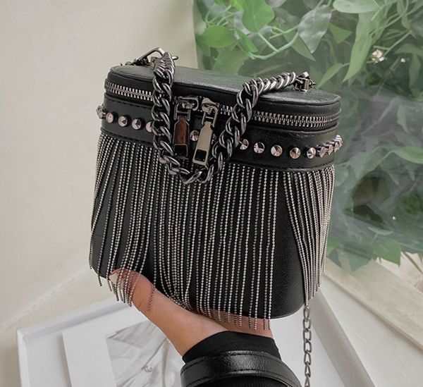 

new fringed with diamonds women's bag messenger bags designer fashion chain female shoulder bag wholesale