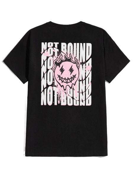 

men cartoon & letter pattern tee q5jq#, White;black