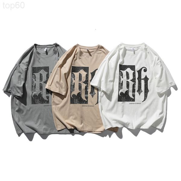 

men's t-shirts designer atn men's wear 2022 summer new personalized printing half sleeve fashion brand oversize off shoulder tee, White;black