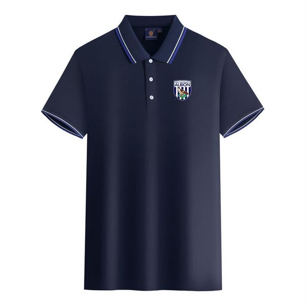 

west bromwich albion f c men and women polos mercerized cotton short sleeve lapel breathable sports t-shirt logo can be customize286d, White;black