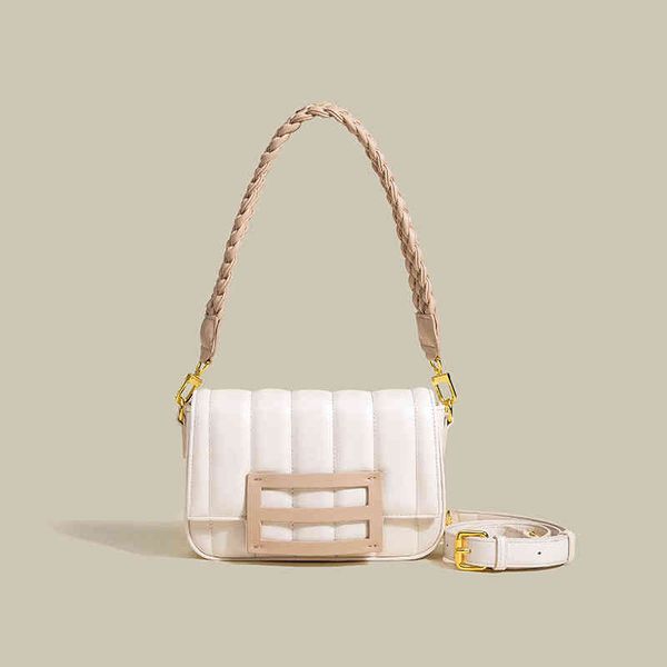 

fashion trend new ladies luxury brand designer bag wholesale 2022 versatile woven wide shoulder strap armpit women's sense of minority