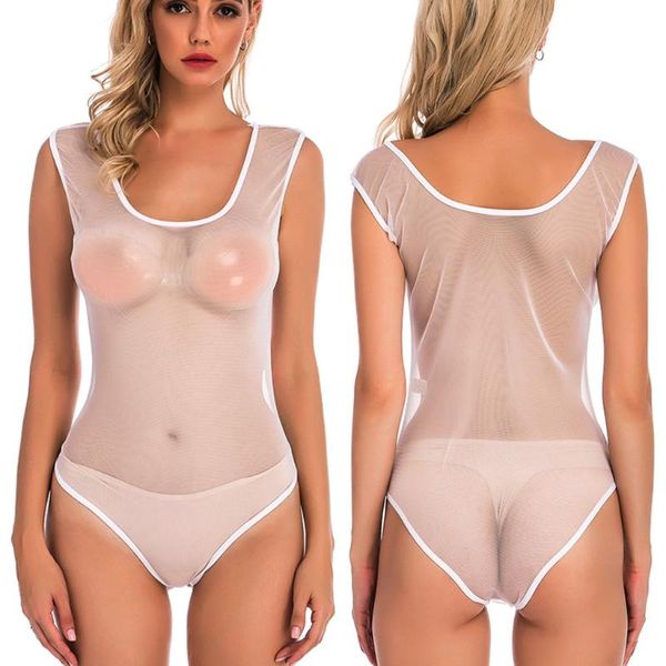 Indumenti da notte da donna Tuta Mesh Donna S-3XL Pigiama Body Lingerie Sexy Teddy Più sexy per ForWomen's