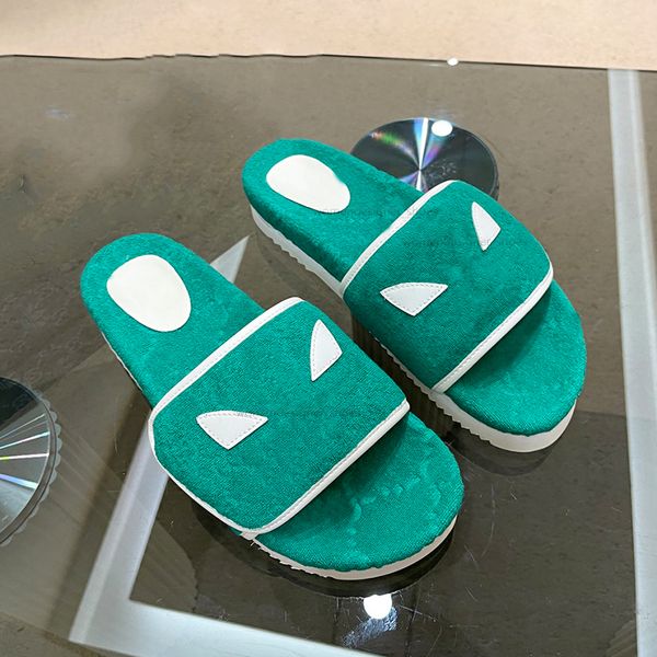

womens slides designer slippers sandal for woman pillow sliders shoe platform sandals embroidered thick bottom fashion summer sandels, Black