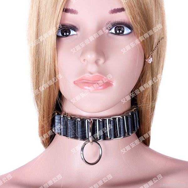 

products slave pu collar neck ring for women men adults game toys novelty