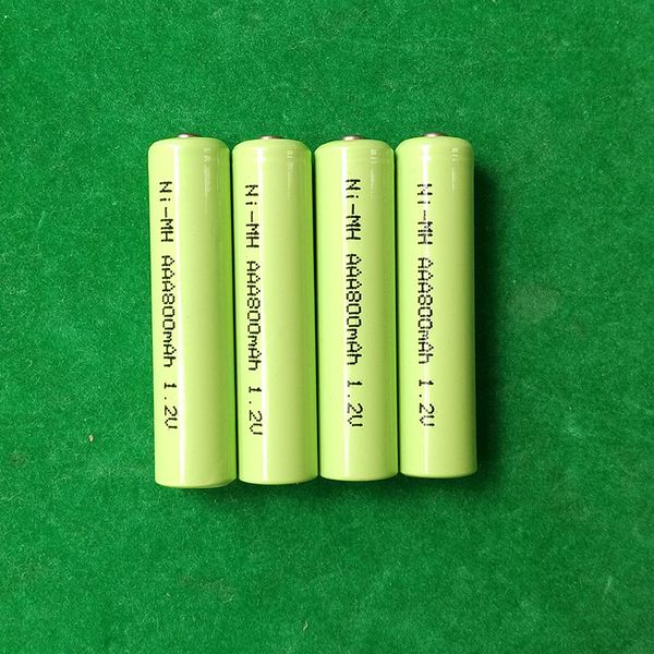 100pcs /lote de alta capacidade 800mAh 1.2V AAA NIMH Bateria recarregável