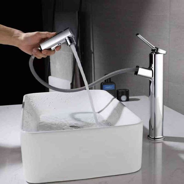 

bidet faucets all copper platform basin pull-out faucet multifunctional washbasin toilet telescopic cold and rggf