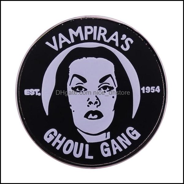 

pinsbrooches jewelry vampiras gho gang enamel pin brooch punk horror gothic badge halloween spooky decor drop delivery 20 dhjof, Gray