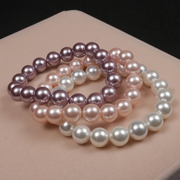 

versatile shell pearl bracelet simple temperament for women, Golden;silver