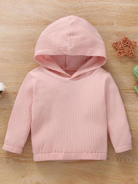 

baby ribbed knit hooded she, Blue