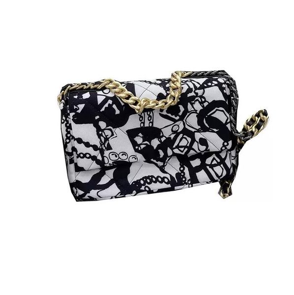 

sw lassic 19 denim bags two-tone color panda quilted matelasse chain handle totes crossbody shoulder purse large capacity luxury designer ha