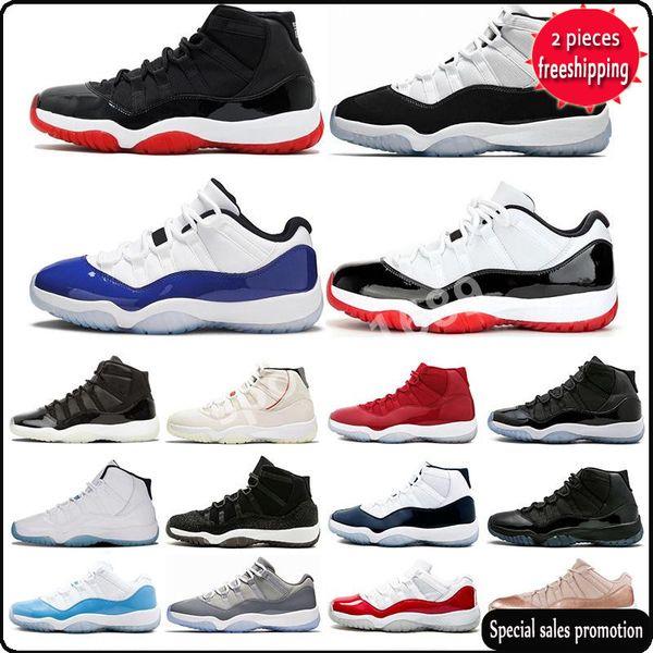

2022 basketball shoes unc 11 11s bred platinum tint legend gamma university blue dark concord low space jam cool grey, Black