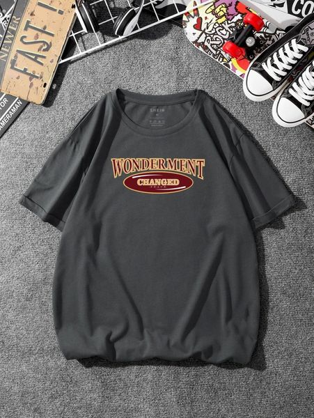 

men letter graphic tee 26cu#, White;black