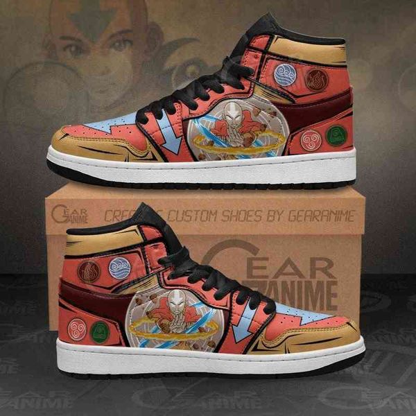 

avatar aang sneakers custom the last airbender anime shoes, Black