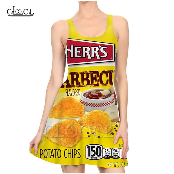 

est delicious potato chips fashion 3d print dress ladies summer party girls dress casual beach dresses 220617, Black;gray