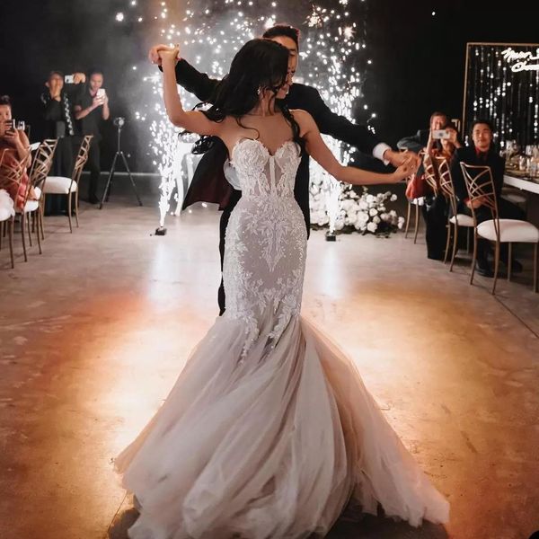 Элегантные свадебные платья для невесты 2022 возлюбленные русалки свадебные платья кружева аппликация блесток стильный Vestido de Novia