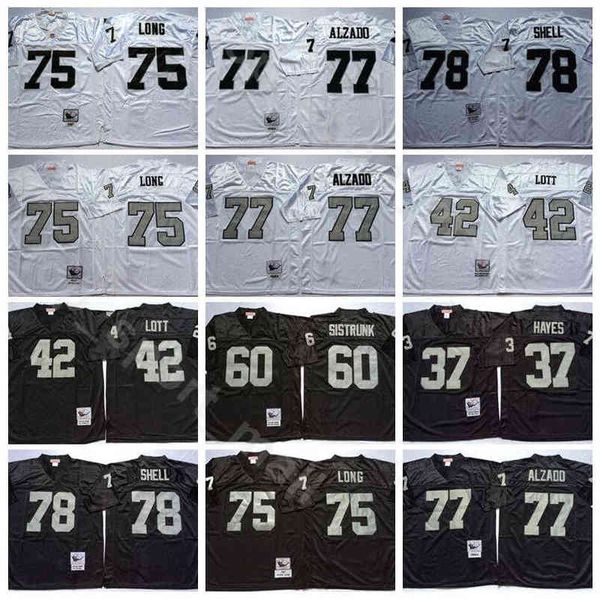 

ncaa football 75 howie long 37 lester hayes 42 ronnie lott jerseys 77 lyle alzado 78 art shell bo jackson men vintage black white
