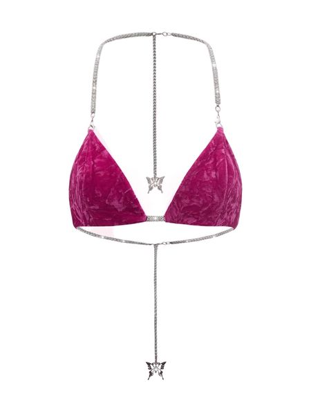 

c.hain & butterfly detail backless v.elvet h.alter n3n5#, White