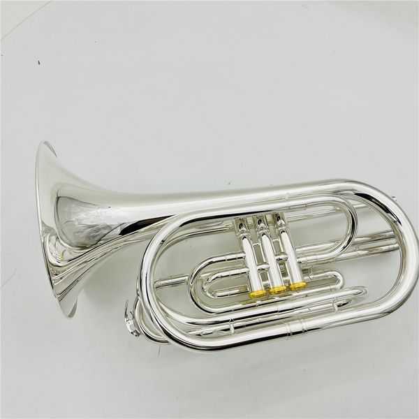 

professional marching trombone bb tune sliver plated musical instrument with case