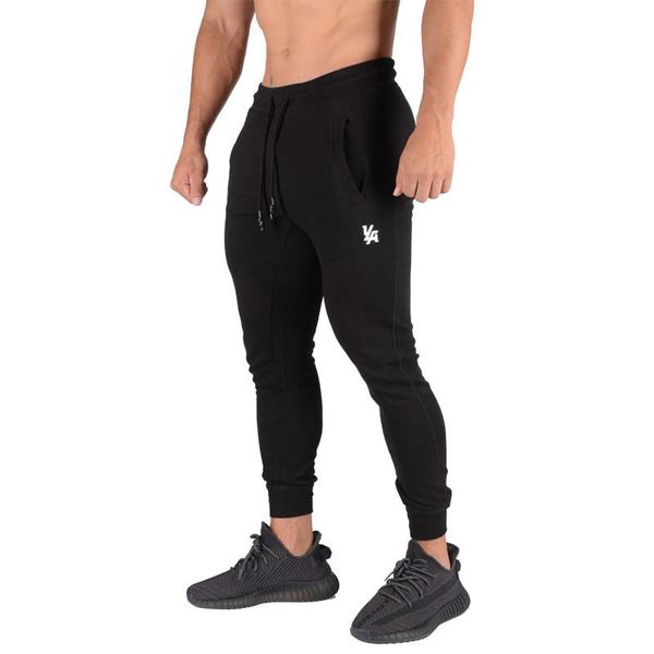 

men's pants fashion clothing men's sweatpants outdoor running basketball training cotton stretch trousers casual trendy all-match, Black