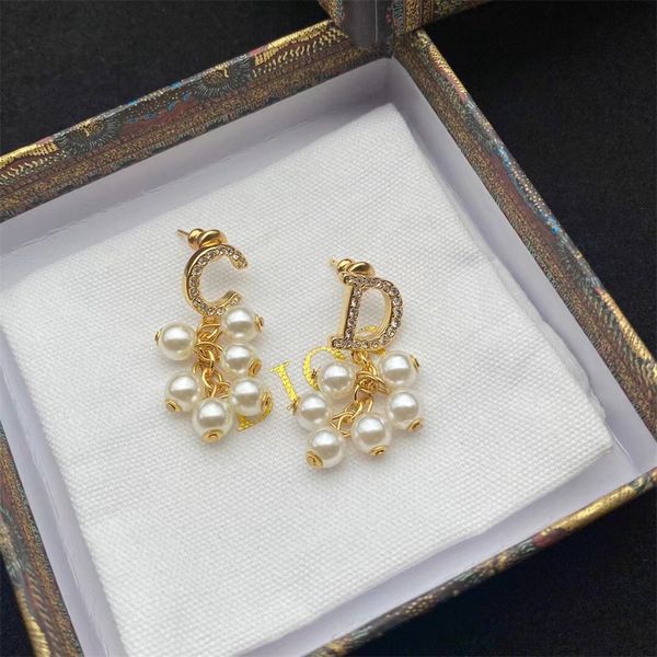 

80% off wholesale shop new nose full diamond silver needle women's net red same pearl earrings, Golden