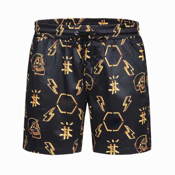 

mens skull beach shorts women drawstring short relaxed homme fashion designer clothes dollar printed letters summer black breathable, White;black