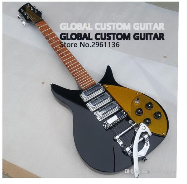 

325 black electric guitar super vibrosystem bridge guitar