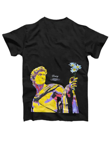 

men figure & slogan graphic tee c7dd#, White;black