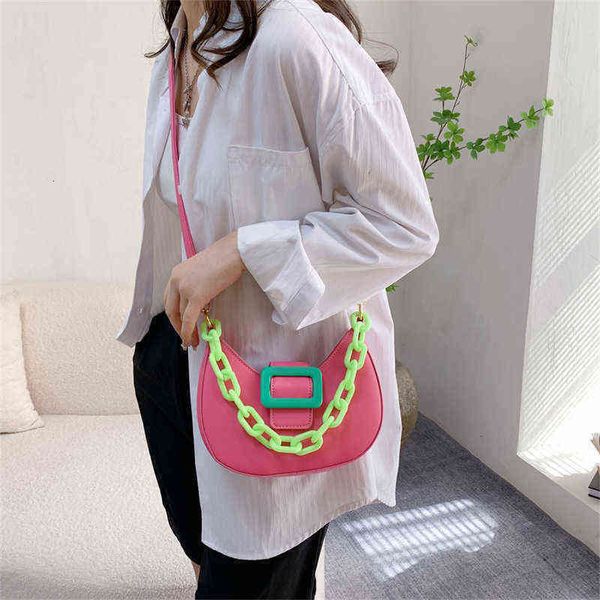 

2022 women's atmospheric personality ladies bags female chain color bag diagonal-bag handbag female bag