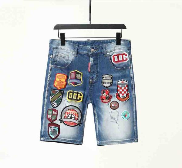 

wholesale-men's lightweight jeans shorts short plus size men's summer men's shorts long pants, Blue