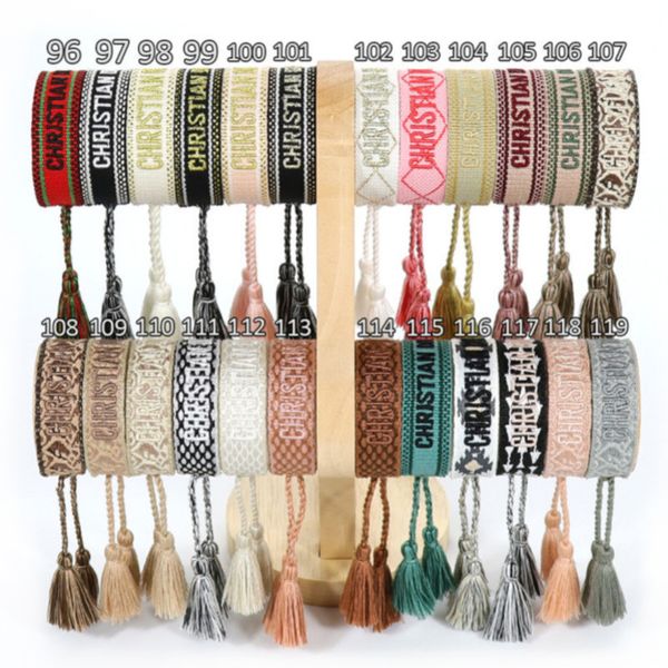 

woven designer friendship bracelet luxury brand for women leopard printed rope bracelets embroidery braided with tassel bangle men jewelry c, Golden;silver