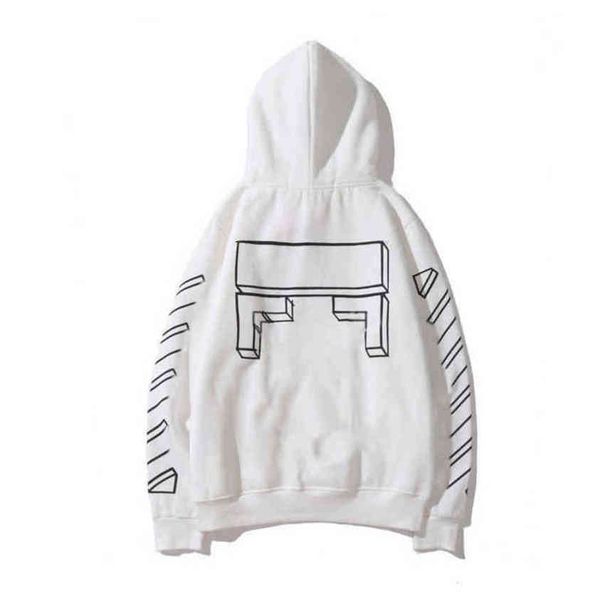 

loose offs mens classic sweatshirts fashion brand hoodie designers luxury pullover back oil paint arrow x men women hoodies black white jac