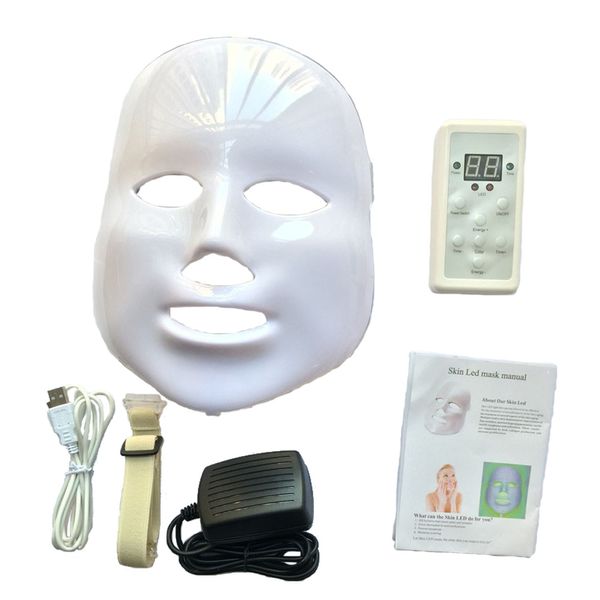Máscara de terapia de fótons colorida LED: personalizável, reutilizável e sem fio para cuidados personalizados com a pele em casa
