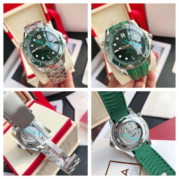 

store recommendation waterproof watch fashion diver 300m 42mm green ceramics wave b+p stainless 904l steel japan 8500 movement automatic men, Slivery;brown