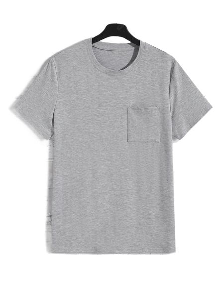 

men patched pocket tee 10bl#, White;black